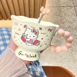 Kitty Cat Ceramic Mug, High Aesthetic Value, Household Drinking Cup, Valentine's Day Gift for Girlfriend, Girly Style