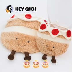 Birthday series dog cake scarf saliva towel