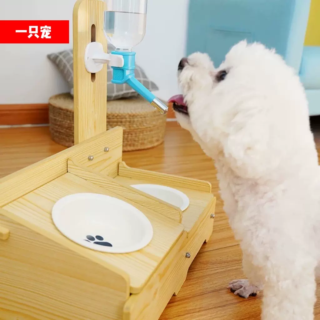 宠物喂食狗碗猫碗高脚狗盆小型犬大型犬陶瓷双