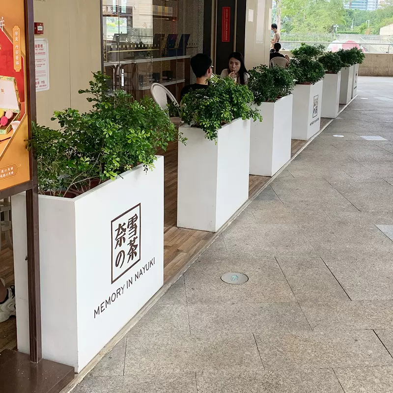 定製戶外鐵藝花箱大型園藝種植槽樣品屋展示中心商業外擺圍欄隔斷花器花盆 Taobao