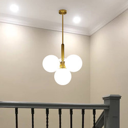 Stairwell Chandelier, Simple Modern Foyer Chandelier, Living Room Suspended Chandelier, Hall Chandelier, Magic Bean Glass Ball Corridor Chandelier