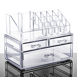 Desktop Drawer-Type Acrylic Transparent Cosmetics Storage Box Large Dressing Table Bedroom Skin Care Product Storage Rack
