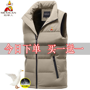 
Scarecrow cotton vest men 2025 winter outside wearing cotton coat with velvet vest sleeveless cotton vest men autumn and winter