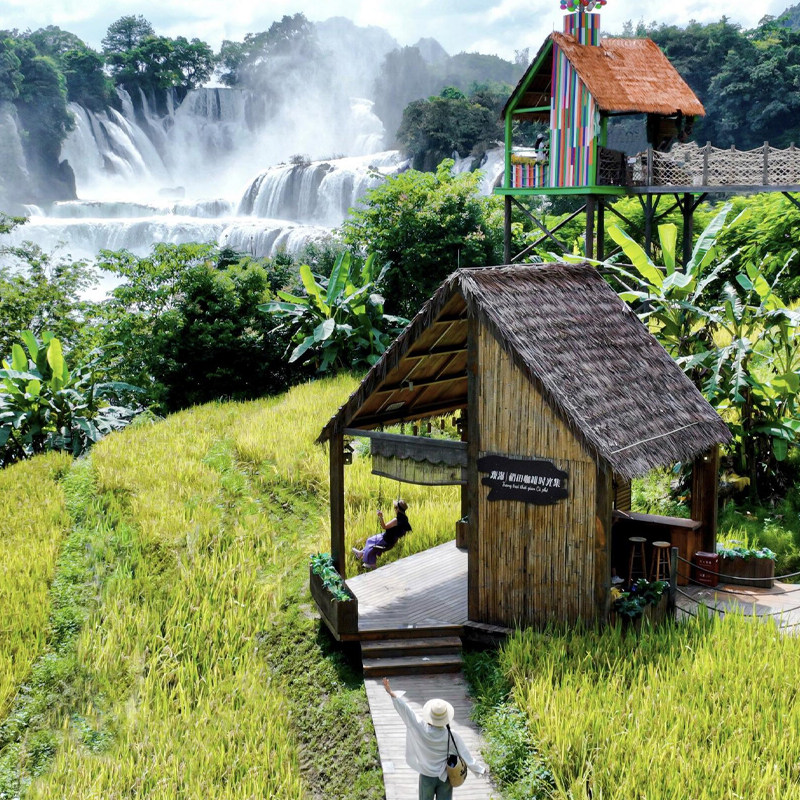 含动车】广西旅游跟团靖西3天德天瀑布+鹅泉+明仕田园+峒那屿湾