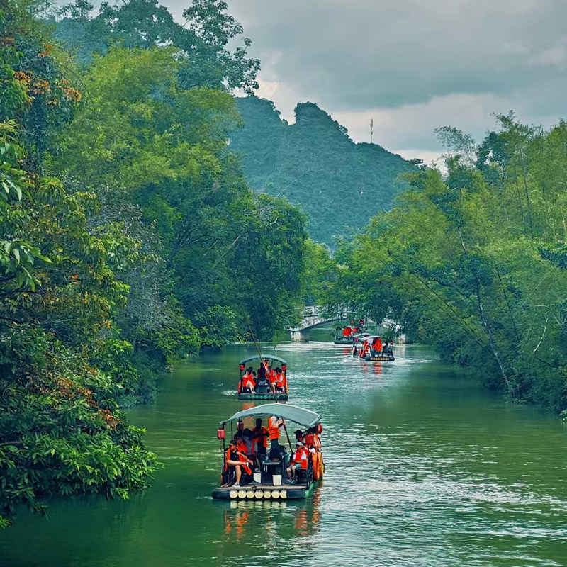 含动车】广西旅游跟团靖西3天德天瀑布+鹅泉+明仕田园+峒那屿湾