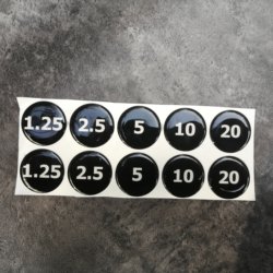 Mufasa Barbell Plate Hanging Bar Digital Specification Sticker