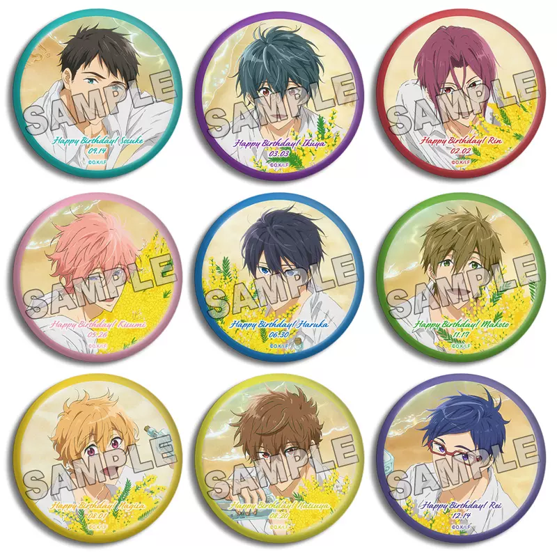 Free! 遙 凛 郁弥 旭 真琴 夏也 尚 非売品スマホスタンド 缶