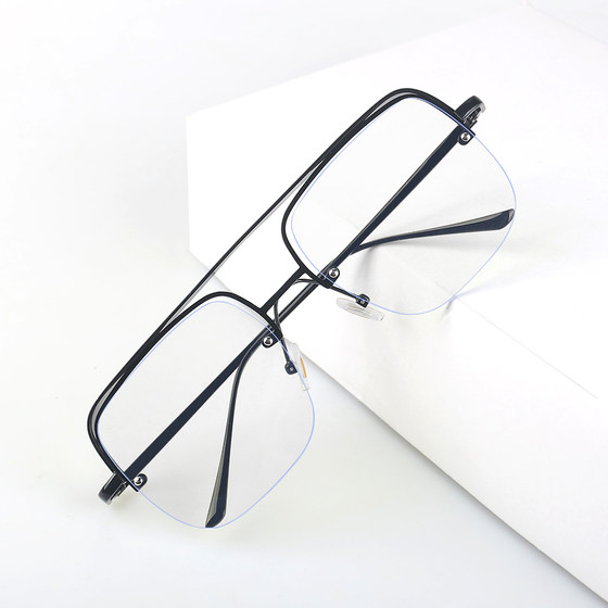 
Celebrities' same style glasses for men, black large frame glasses, women's anti-blue light glasses, flat glasses, no damage to glasses frames, new