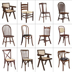 Retro Cafe Chairs, American-Style Bakery Dessert and Milk Tea Shop Dining Chairs, Beauty Salon, Western Restaurant Table and Chair Sets for Commercial Use