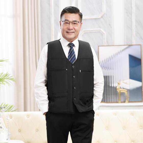 
Velvet thickened cotton vest vest for middle-aged and elderly men dad father elderly warm vest winter winter winter clothing