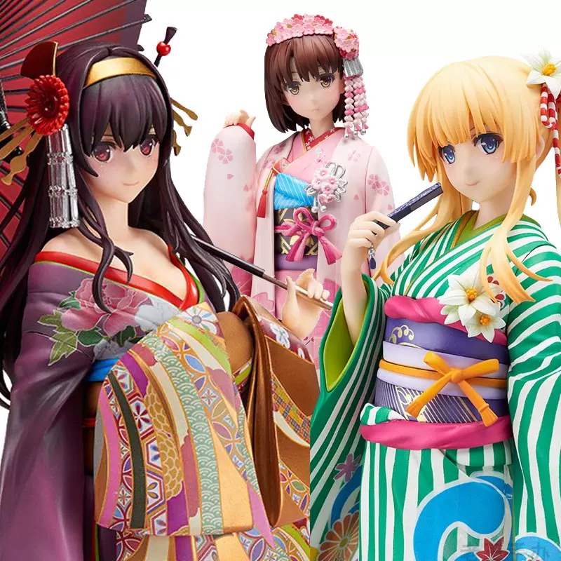 日版現貨包郵Aniplex 霞之丘詩羽加藤惠澤村英梨梨和服模型