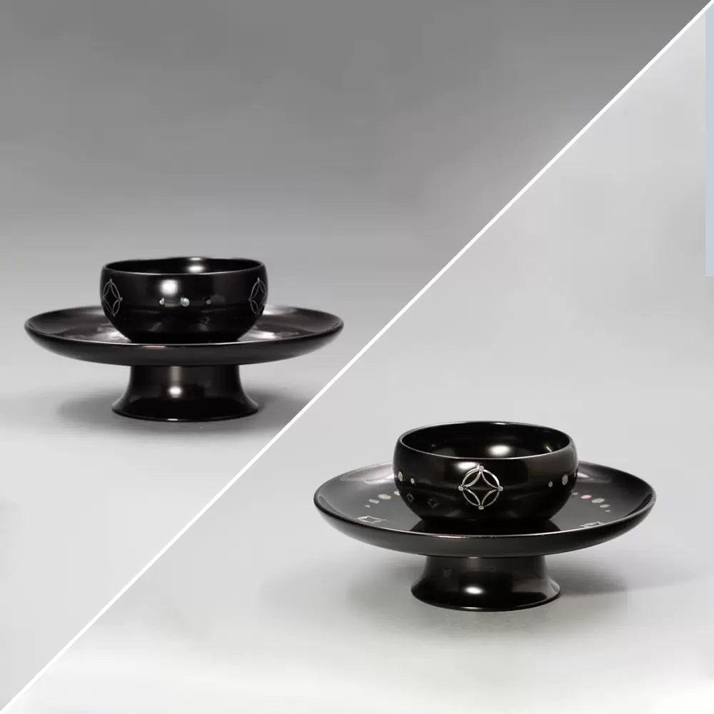 漆芸 松 金蒔絵 黒塗 高茶台 三客 蓋付 天目台 茶托 木製 松葉【MA730 chataku3032-3-300x247.jpg