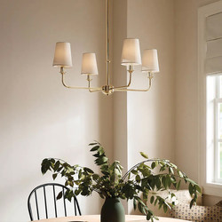 American Country-Style Living Room Chandelier, Main Light, Simple Dining Room, Bedroom, Study, Light Luxury, French Retro, High-Ceiling Designer Style