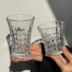 ins Internet-Famous Restaurant Diamond Glass Cup Sparkling Water Cup Juice Cup Milk Cup Cold Drink Coffee Cup Whiskey Cup