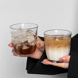 Coffee Shop Retro Extraction Glass Coffee Cup Iced Americano Dirty Cup Latte Flat White Milk Cup Cold Drink Cup