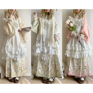 
Jiuyu Huashang original Han-Yang eclectic Ming-made cross-collar pipa sleeves plus velvet cape horse mask skirt Lolita autumn and winter