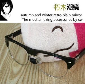 
Japan's Hua Chenyu same style glasses frame 17 new star style flat mirror retro Mizuhara Kiko Victoria Song glasses frame