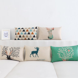 Nordic Cotton and Linen Rectangular Sofa Pillow, Long Pillow, Long Backrest Pillow, Lumbar Pillow, Linen Cushion with Insert