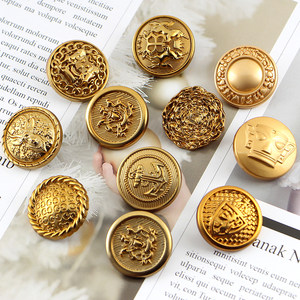 
Button retro style coat button gold versatile metal button men and women trench coat suit button woolen coat button