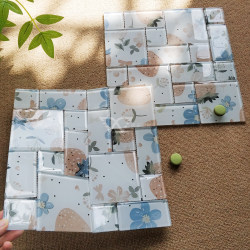 Internet Celebrity B&B Inkjet Crystal Glass Mosaic Tile Swimming Pool Fish Pond Bubble Pool Tile Background Wall Bar