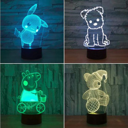 New Creative 3d Vision Stereo Desk Lamp - Ideal As A Novelty Gift For Any Occasion
