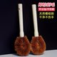 Natural coconut palm pot brush, pot brush, dishwasher brush, kitchen brush that does not hurt your hands, long handle for cleaning and degreasing