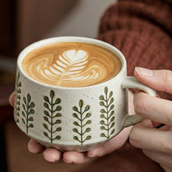 Zao Yue Home Retro Coffee Cup Ceramic High-End Exquisite Women's Personal Cup and Saucer Set Latte Cup Yy