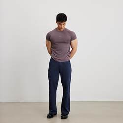 Afterglow Large-Fit Particle Functional Fabric Training Short-Sleeve Sweat-Wicking Breathable Tight-Fitting Sports Tee