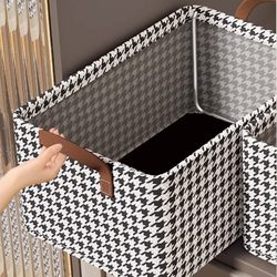 Clothing Storage Box for Home Wardrobe, Organizer for Clothes and Pants, Fabric Steel Frame Foldable Storage Basket, Dormitory Essential
