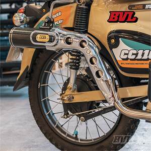 BVL CC110 modified exhaust full-section titanium alloy carbon fiber median retro low thick sound wave
