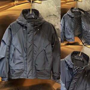 Autumn and winter men's large pocket workwear hooded jacket, cotton coat, couple style outdoor windproof warm jacket