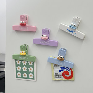 
Magnetic sealing clip refrigerator sticker food snack clip home kitchen seasoning sealing clip note clip office supplies