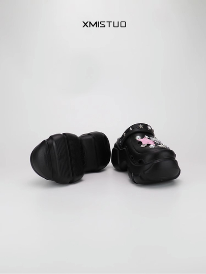 Xmistuo Women's Y2K Punk Hole Shoes - High-Top Sandals