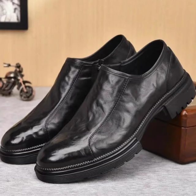 Men Double Buckle Business Cowhide Sport Shoes main image 0