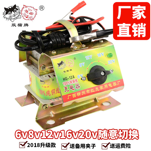 Double Cat Brand Adjustable Battery Charger 6V8V12V16V20V Adjustable DC Experimental Power Supply Transformer