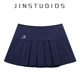 24 autumn American retro campus style letter embroidery solid color pleated short skirt versatile slim hot girl a-line skirt skirt
