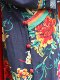New Chinese retro disk buckle and improved cheongsam dress. Women's spring and autumn retro big flower cotton and linen ethnic style loose long skirt