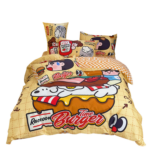 Original Two dimensional Hamburger Xiaoxin Cotton Four piece Student original-two-dimensional-hamburger-xiaoxin-cotton-four-piece-student