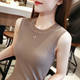 Women's large size ice silk round neck camisole summer Korean version versatile sleeveless inner knitted bottoming shirt outer top for women