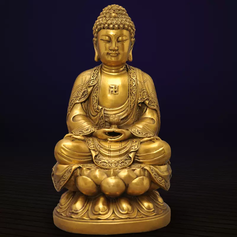 黃銅釋迦牟尼佛佛擺件如來佛祖佛陀觀音地藏王西方三聖居家佛堂供奉-Taobao