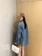 Nancycavally versatile Tsui Tsui ANS denim American retro rivet silhouette jelly jacket
