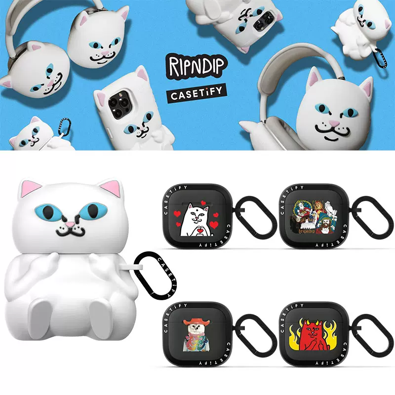 Airpod Pro Case Middle Finger Airpod Case Cartoon Cat Lovers Matte