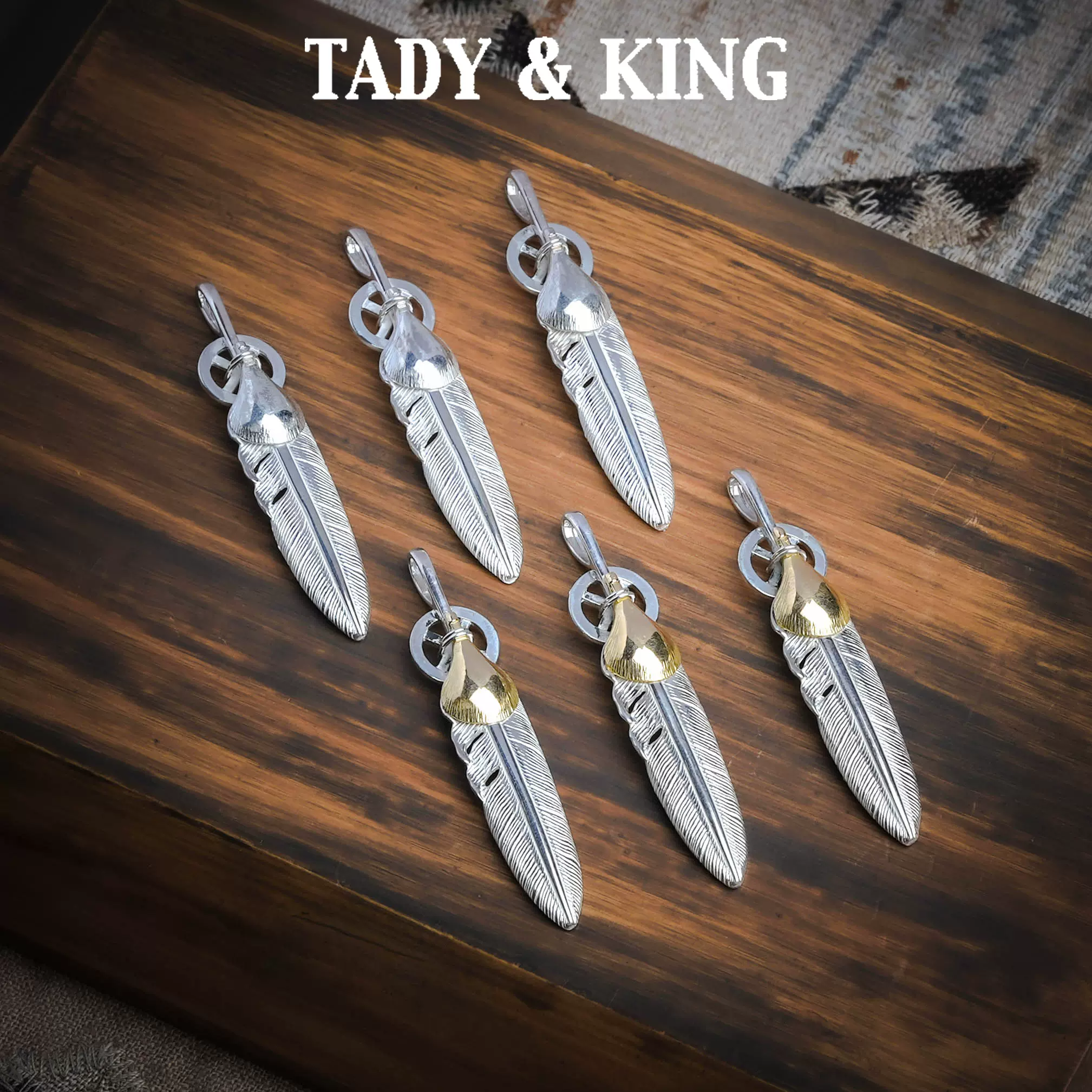 TADY KING金贝银贝LＭS号 大号羽毛项链TK吊坠银饰MUSEGOROS 现货-Taobao