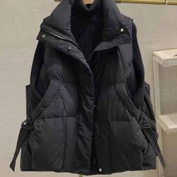 Cotton Vest Winter 2025 New Season Korean Style Design Loose Cotton Coat Versatile Vest Jacket Trendy