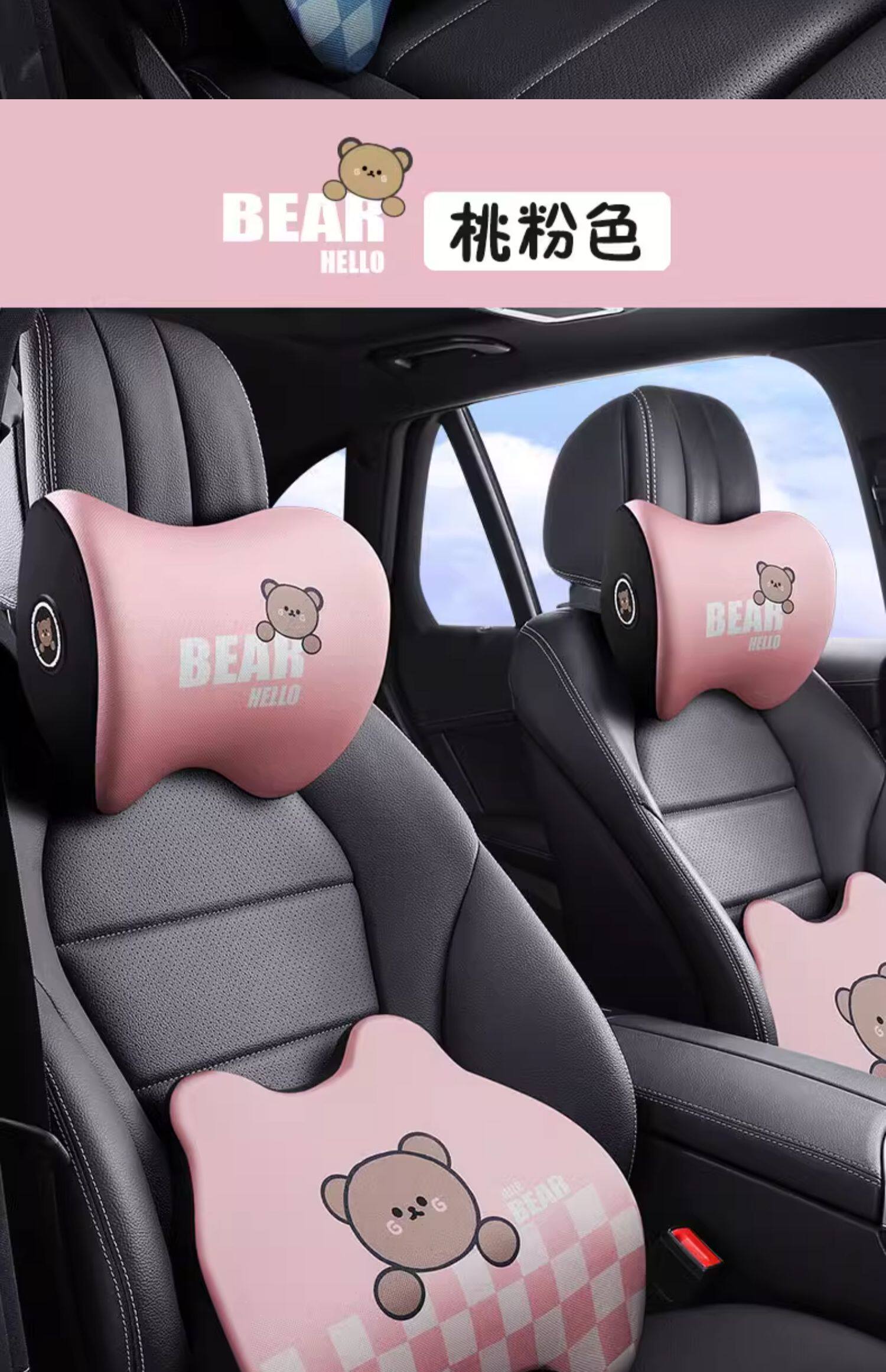 Kamanan Oreiller De Cou Voiture Mémoire De Forme - Appuie-Tête Auto Confortable Noir