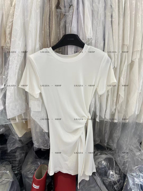 Herou Women's Summer Casual Short Sleeve T-Shirt - Side Slit Loose Fit Modal Top - View #10