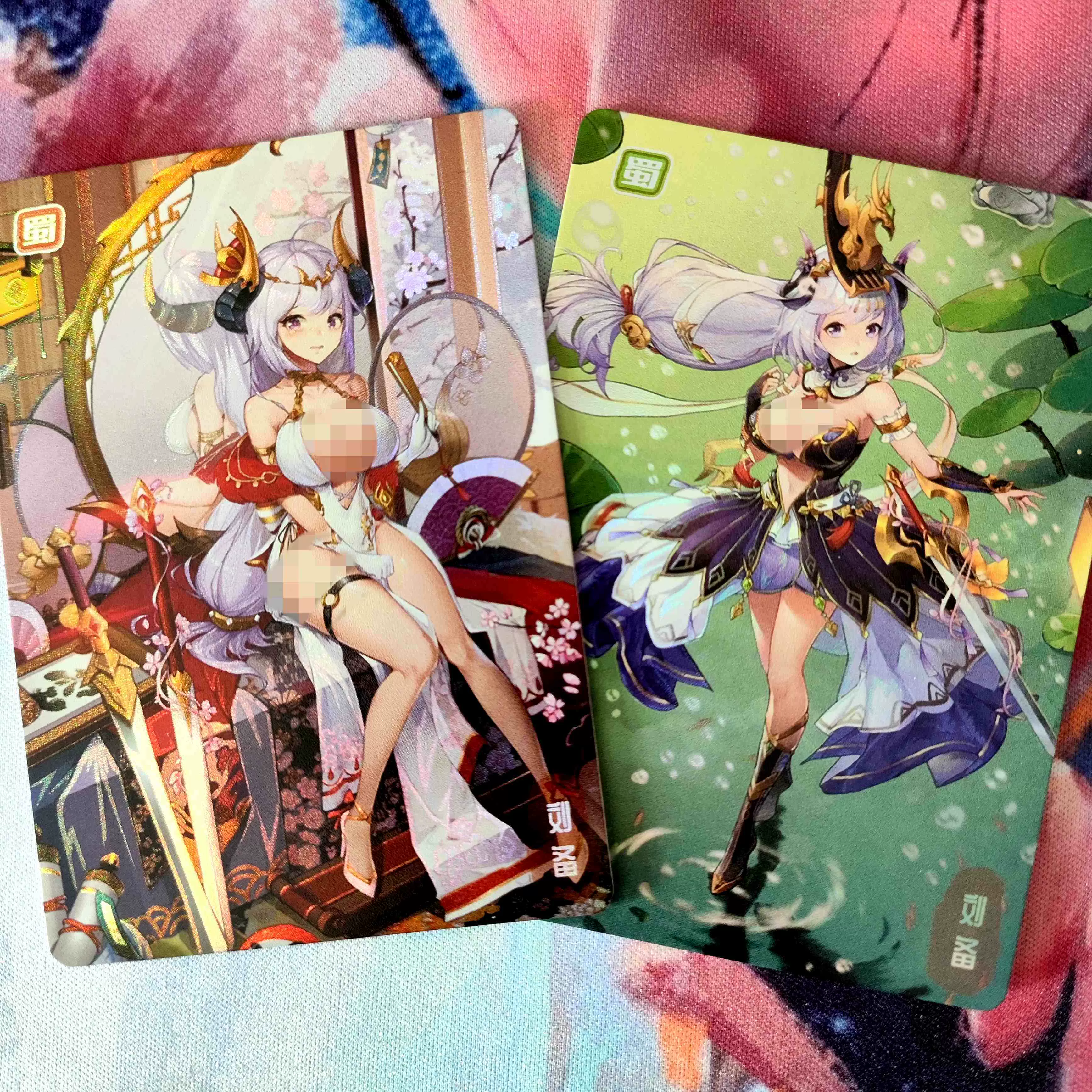 三国少女回战7 娘化经典人物闪卡双面磨砂9张400g尺寸88*63mm