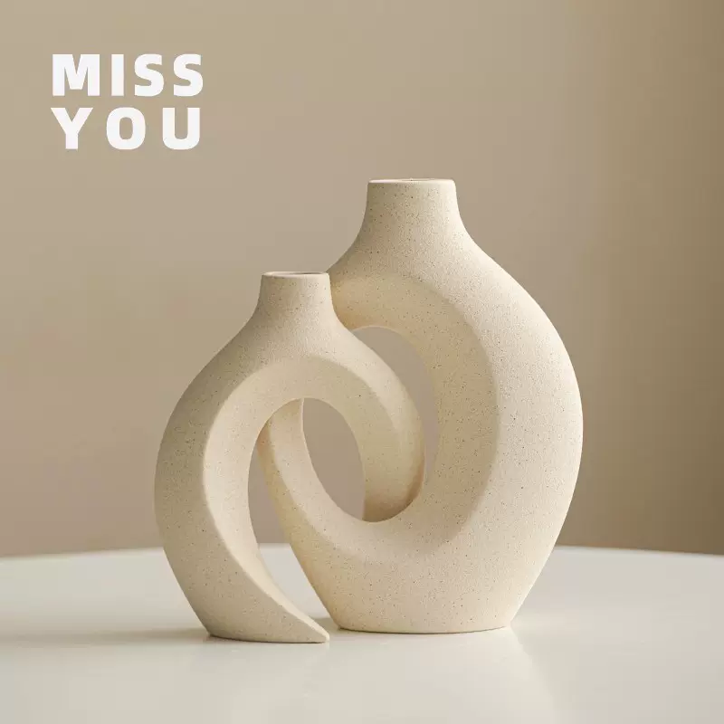 Missyou陶瓷花瓶高级感创意家居装饰摆件客厅北欧电视柜玄关卧室-Taobao