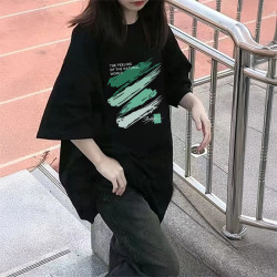 2026 New Loose-Fitting Top That Looks Slimming ins Half-Sleeve 150kg Summer Women's Plus-Size Niche Fat Mmt-Shirt Short-Sleeve