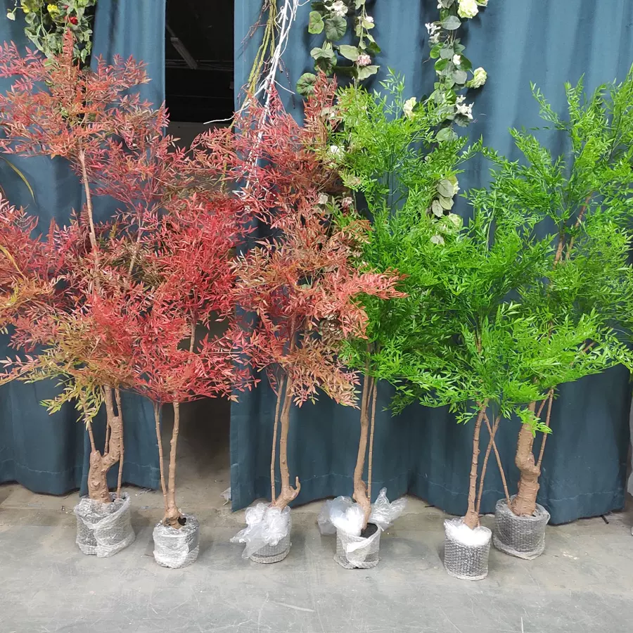 仿真南天竹树单颗南天竺绿植景观树园艺设计摆放